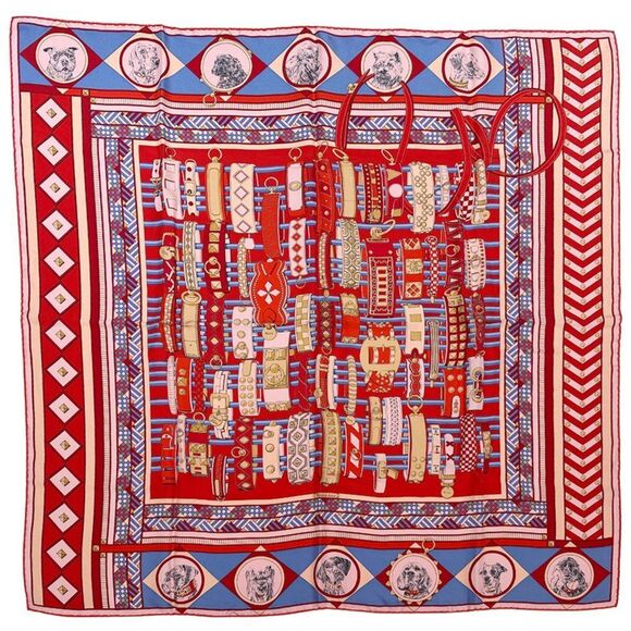 HERMES Red Scarf - Picture 1 of 9